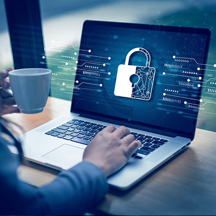 Laptop with digital security padlock